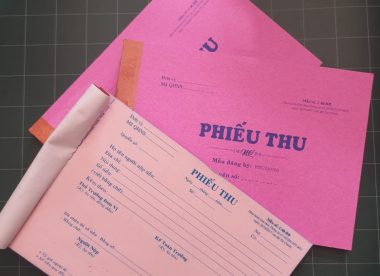 Phiếu thu 2 Liên