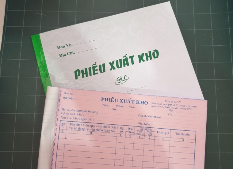 Phiếu Xuất kho 2L A5
