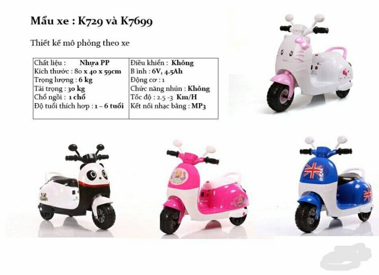 XE VESPA ĐIỆN K729-K7699