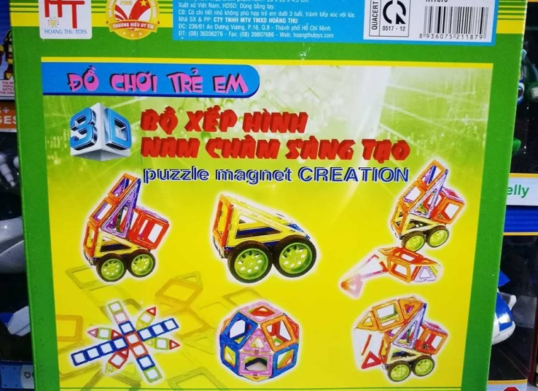 Đồ chơi sáng tạo Bộ xếp hình 3D nam châm 7676