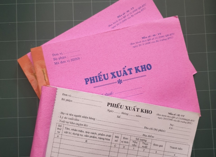 Phiếu Xuất kho 1L nhỏ - lớn