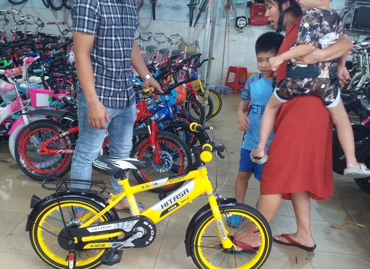 Xe Đạp Hitasa 16k baga Vàng